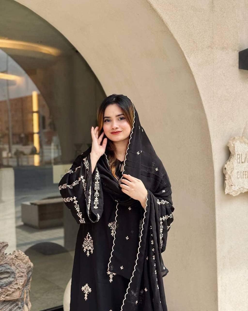 Presenting new Pakistani ready to wear collection with embroidery sequins work top-pant with dupatta