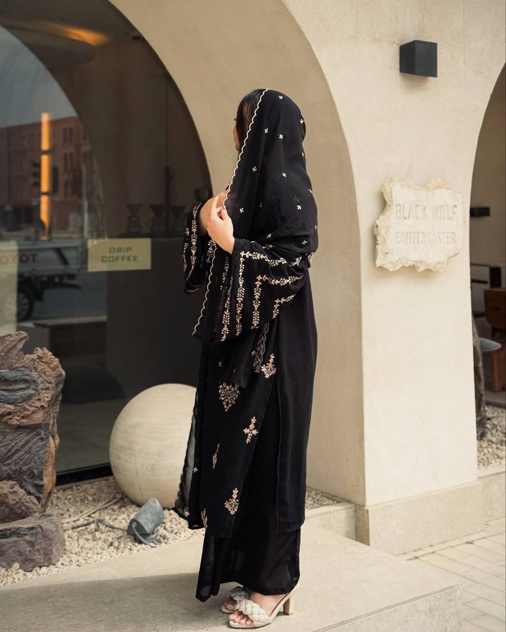 Presenting new Pakistani ready to wear collection with embroidery sequins work top-pant with dupatta