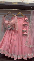 New Pakistani ready to wear collection with embroidery sequins work top-pant with dupatta