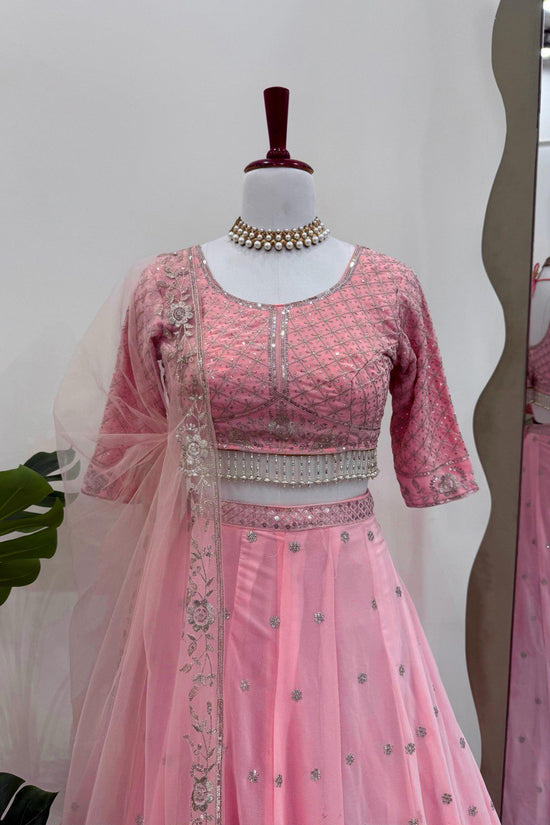 New Pakistani ready to wear collection with embroidery sequins work top-pant with dupatta