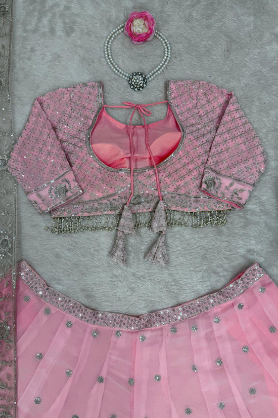 New Pakistani ready to wear collection with embroidery sequins work top-pant with dupatta