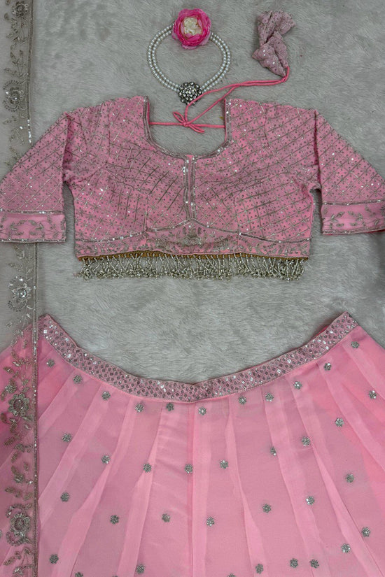 New Pakistani ready to wear collection with embroidery sequins work top-pant with dupatta