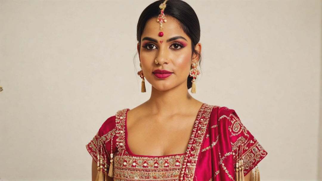 Ta la hi Collections Indian Ready to Wear Lehenga Choli Set, Women's Embroidered Lehenga Choli, Partywear Indian Style Orange Lehenga for Women with Stitched Blouse and Dupatta/Talahi Collections